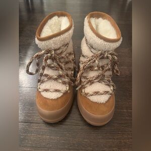 Moon Boot- LUNA BROWN SHEARLING BOOTS, EU 37 Brand New- No Box